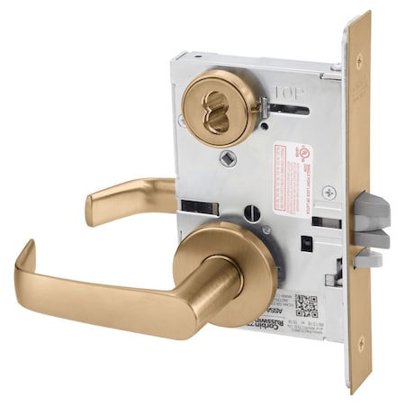 Corbin Russwin Entrance or Office Mortise Lock, NS Lever, A Rose, 6-Pin LFIC Less Core, Satin Bronze ML2053 NSA 612 CL6